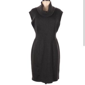 Spense cowl neck knit mini dress in charcoal size 4